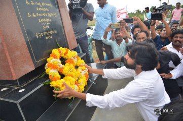 Pawan Kalyan with Sompeta Power Plant victims